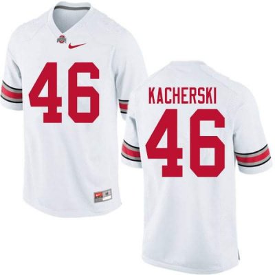 NCAA Ohio State Buckeyes Men's #46 Cade Kacherski White Nike Football College Jersey JWQ6545TH